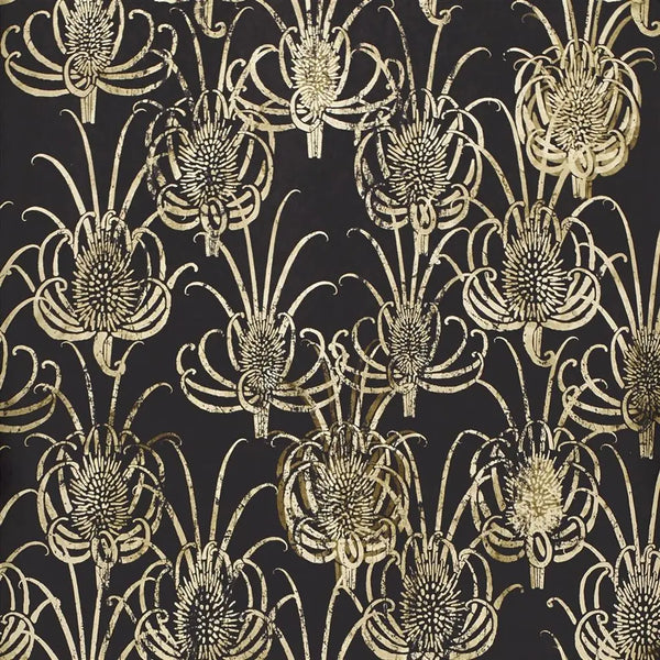 Les Centaurees 03 Black Gold Wallpaper | Christian Lacroix Europe