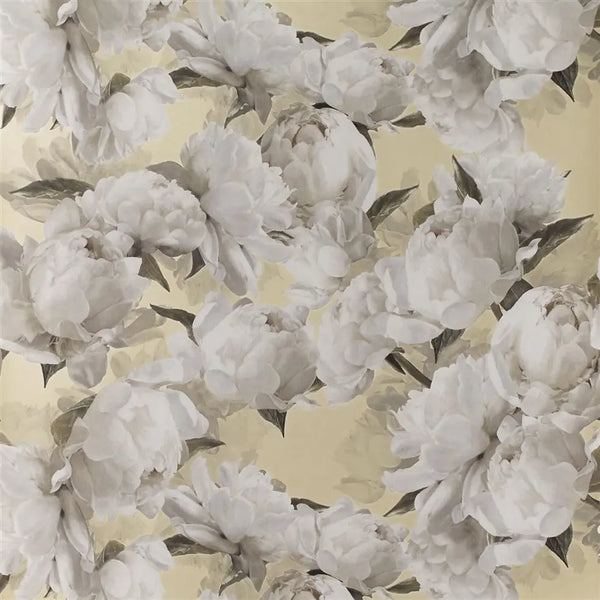 Peonia peonies Floral 04 Gold Wallpaper | Designers Guild Europe