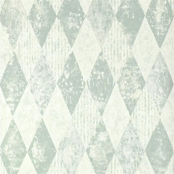 Arlecchino Diamond 05 Eau de Nil Green Wallpaper | Designers Guild Europe