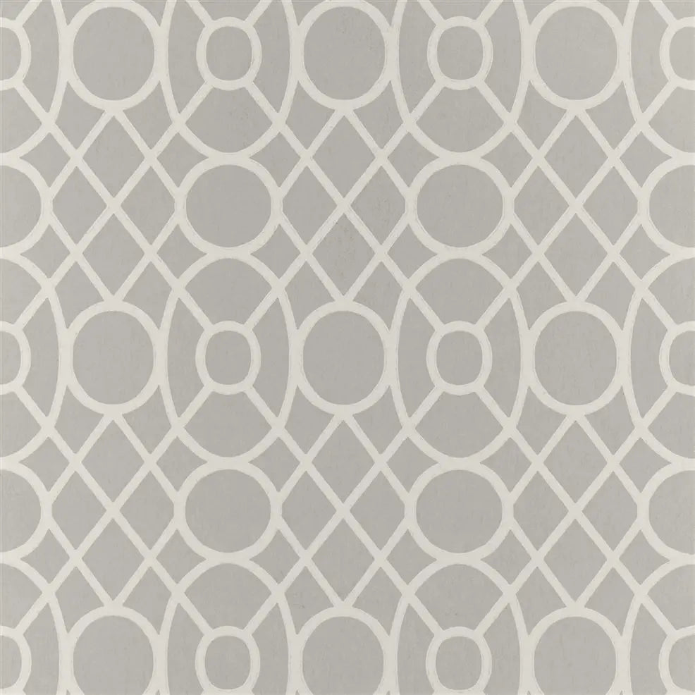 Merletti Trellis 05 Platinum Wallpaper | Designers Guild Europe