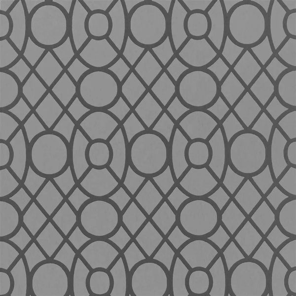 Merletti Trellis 06 Graphite Wallpaper | Designers Guild Europe