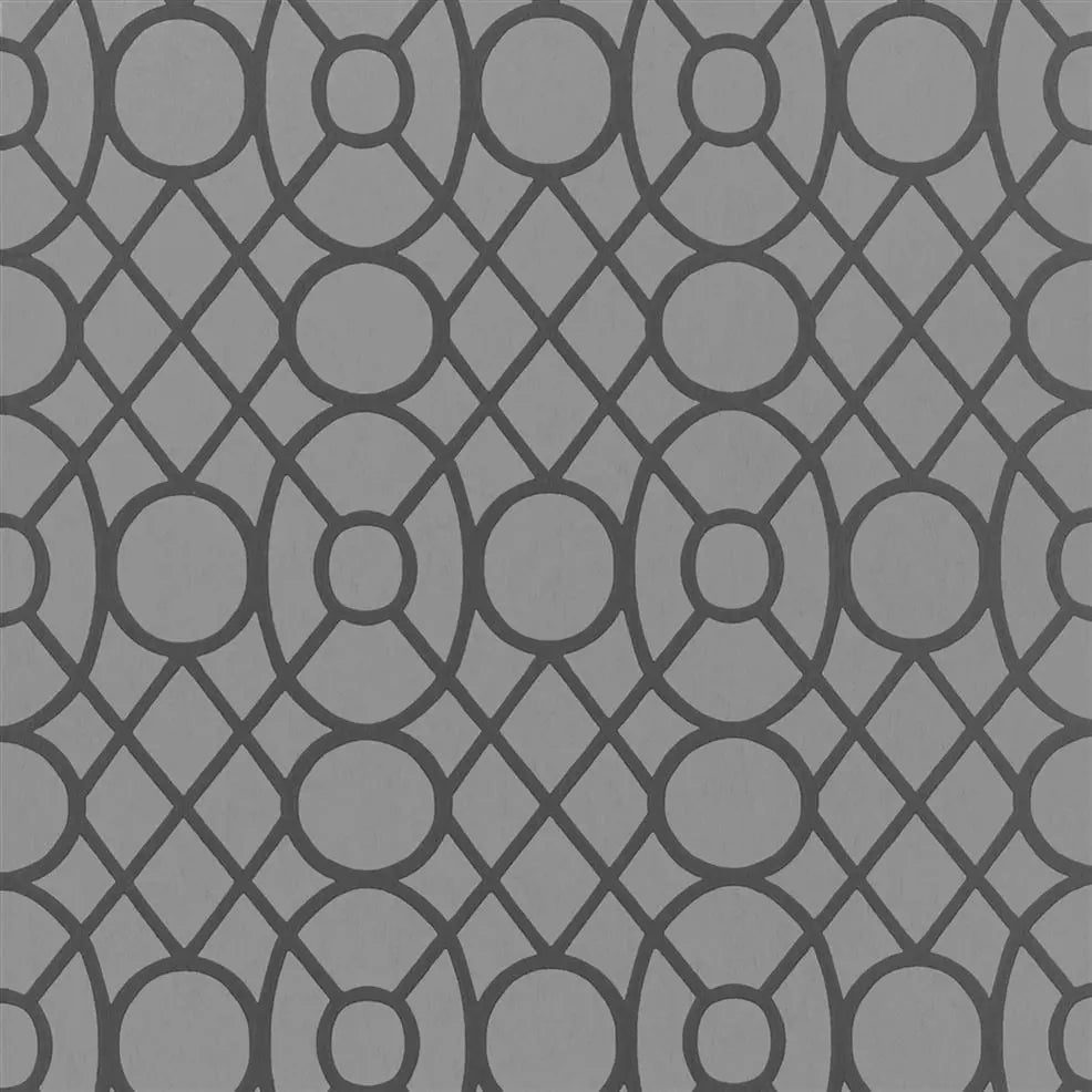 Merletti Trellis 06 Graphite Wallpaper | Designers Guild Europe