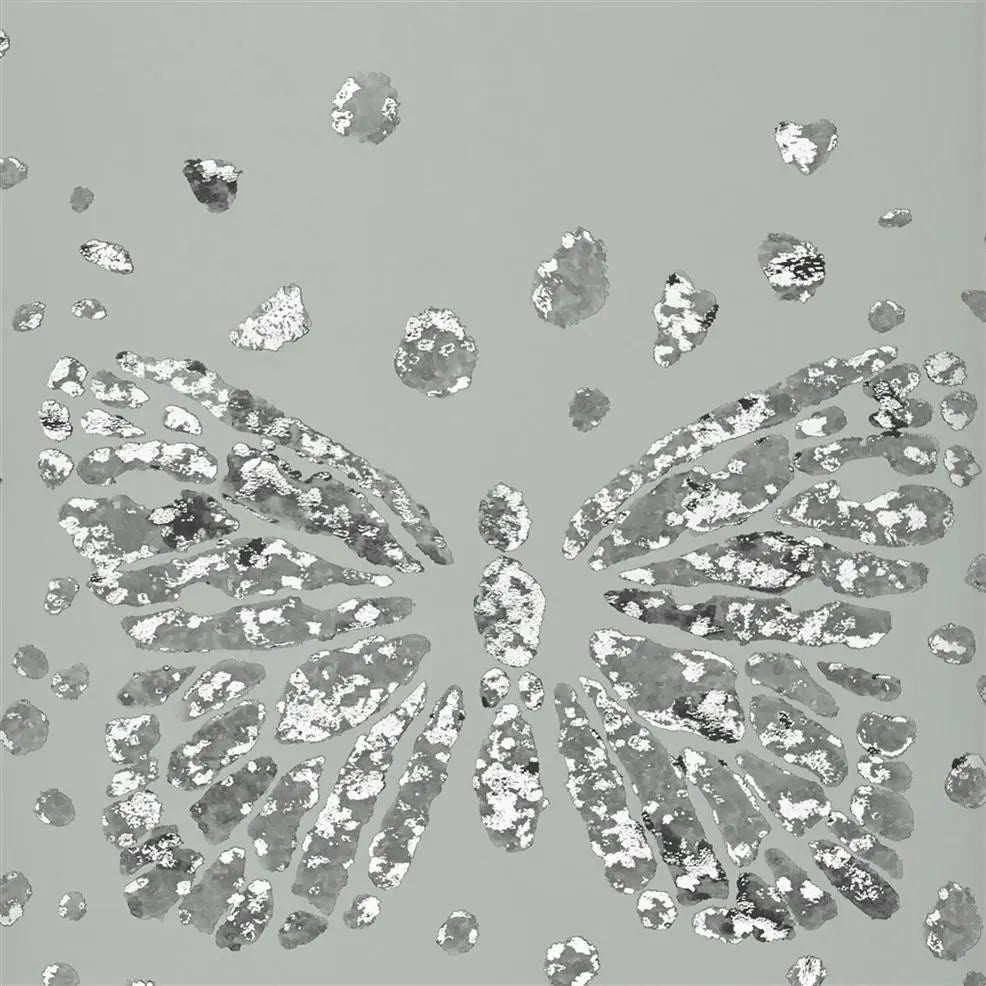 Les Messagers Butterfly 05 Grey Wallpaper | Christian Lacroix Europe