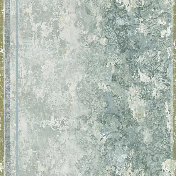 La Rotonda Plaster Scene 2 Panel  Olive Wallpaper | Designers Guild Europe