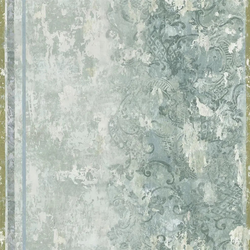 La Rotonda Plaster Scene 2 Panel  Olive Wallpaper | Designers Guild Europe