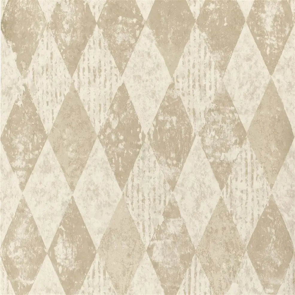 Arlecchino Diamond 03 Linen Wallpaper | Designers Guild Europe