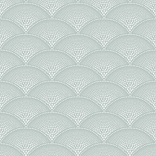 Feather Fan - Print Room Blue Light Blue By Cole & Son | Cole & Son Icons |Dots Geometric Wallcovering Print