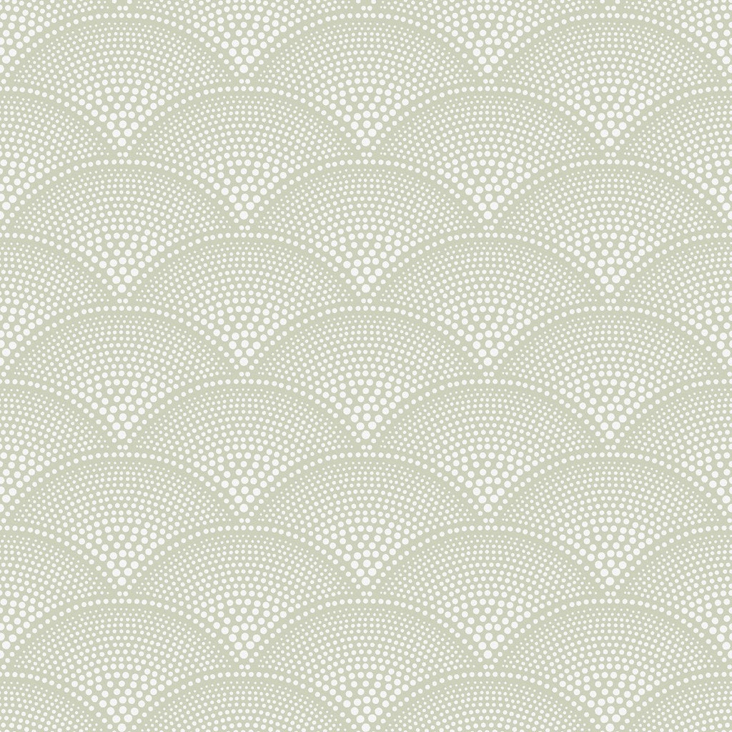 Feather Fan - Old Olive Celery By Cole & Son | Cole & Son Icons |Dots Geometric Wallcovering Print