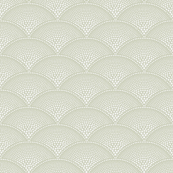 Feather Fan - Old Olive Celery By Cole & Son | Cole & Son Icons |Dots Geometric Wallcovering Print