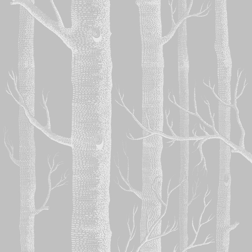Woods - Grey/White Grey By Cole & Son | Cole & Son Icons | Novelty Wallcovering Print