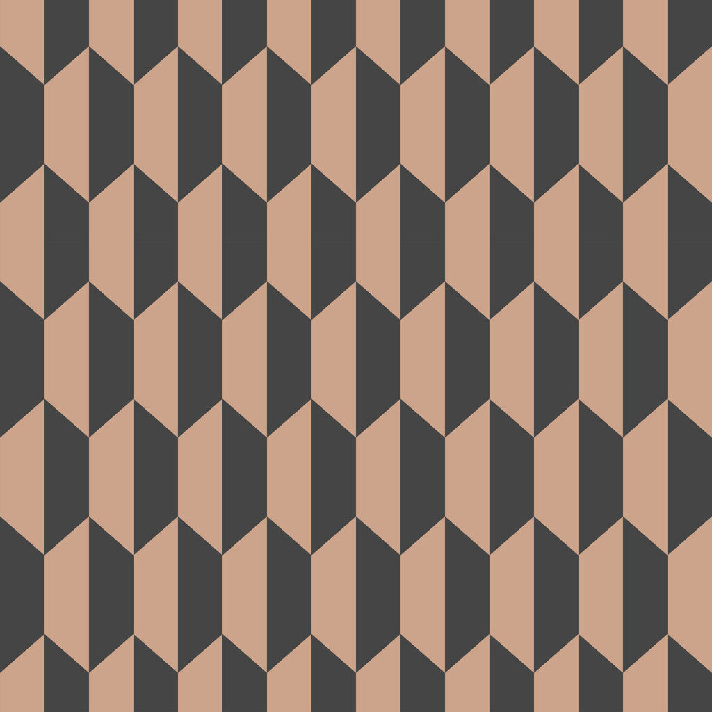 Petite Tile - Charcoal/Bronze Multi By Cole & Son | Cole & Son Icons |Modern Geometric Wallcovering Print