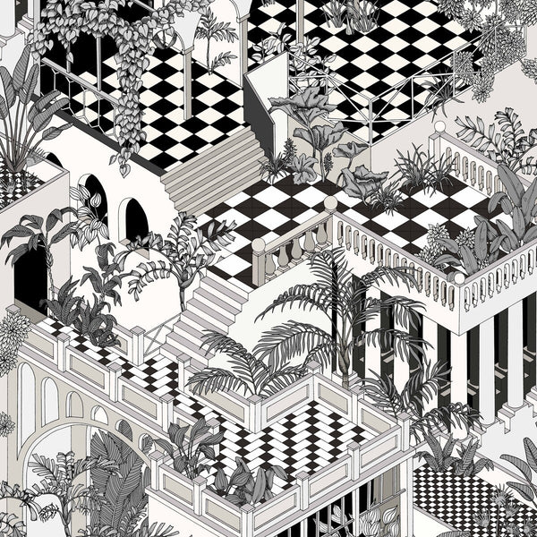 Miami - Black/White Multi By Cole & Son | Cole & Son Icons |  Wallcovering Print