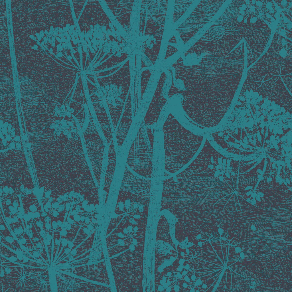 Cow Parsley - Teal Teal By Cole & Son | Cole & Son Icons | Botanical & Floral Wallcovering