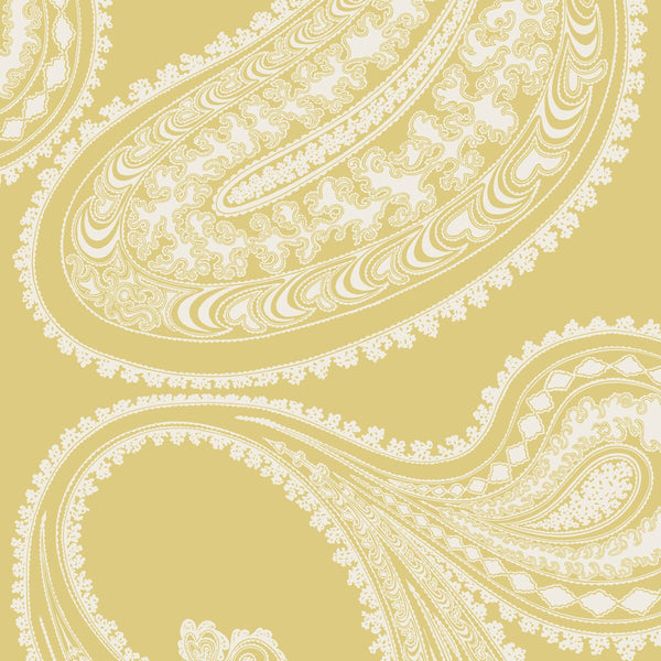 Rajapur Flock - Yellow/White Yellow | Cole & Son