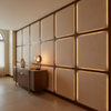 Chevron Woven Texture Sandy Beige Upholstered Wall Panel | Architectural Fabrics