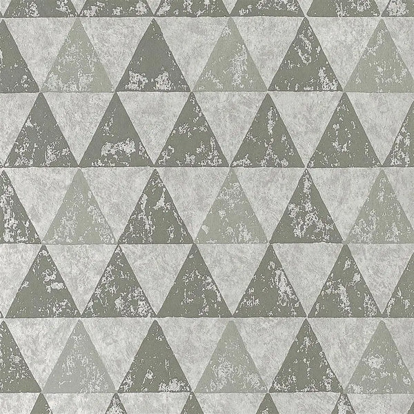 Dorsoduro Triangle 03 Silver Wallpaper | Designers Guild Europe