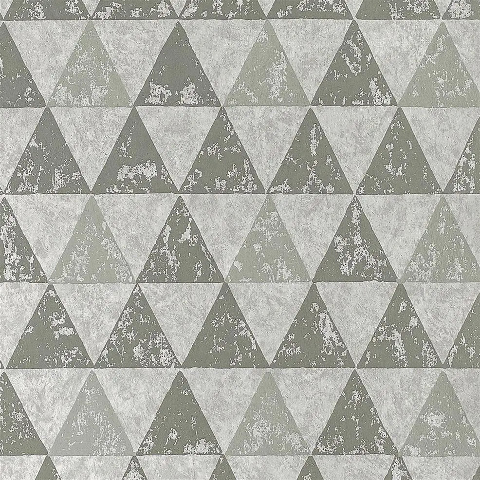 Dorsoduro Triangle 03 Silver Wallpaper | Designers Guild Europe