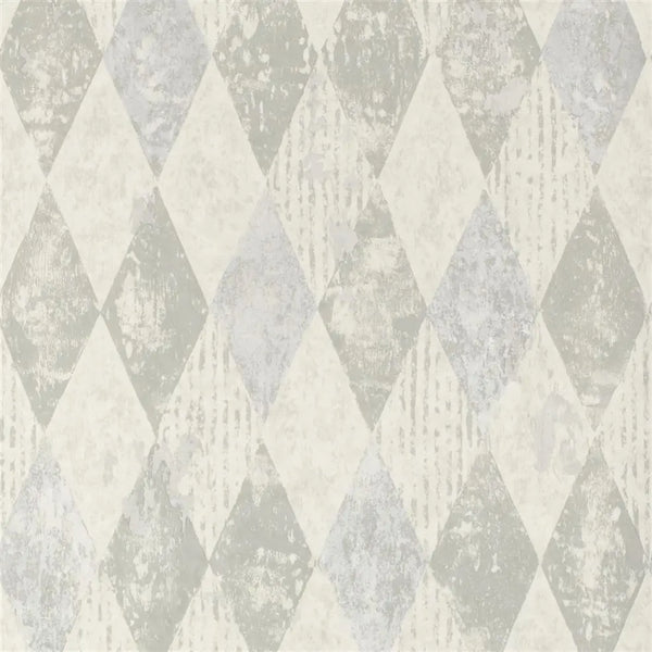 Arlecchino Diamond 04 Concrete Wallpaper | Designers Guild Europe