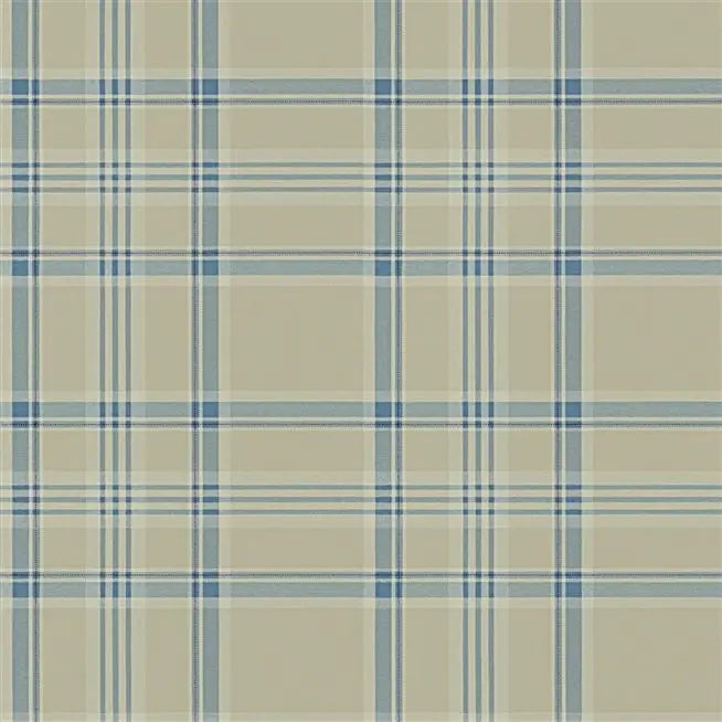 Deerpath Trail Plaid Slate Wallpaper | Ralph Lauren