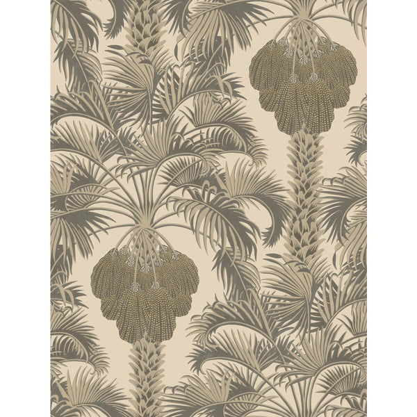 Hollywood Palm - Silver & Charcoal Silver | Cole & Son