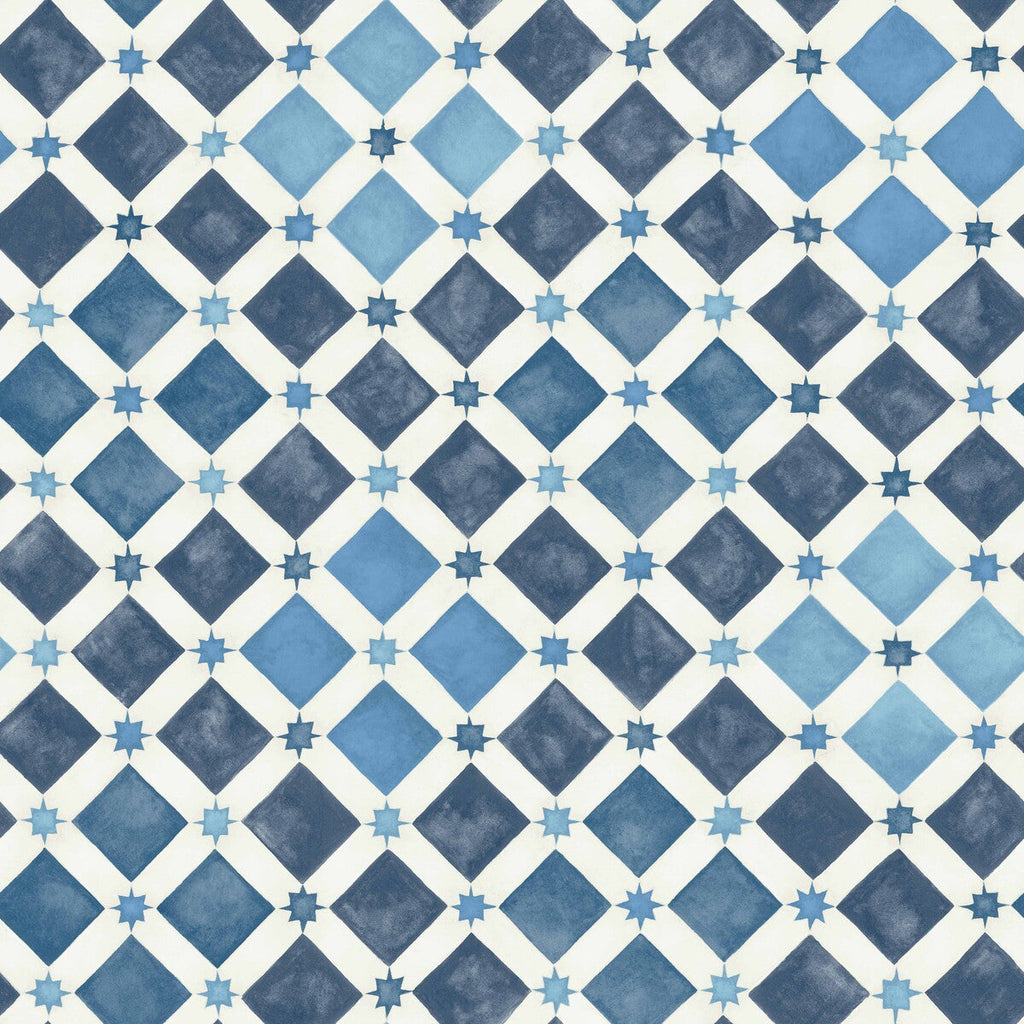 Zellige - China Blue & White Blue By Cole & Son | Cole & Son Martyn Lawrence Bullard |  Wallcovering Print
