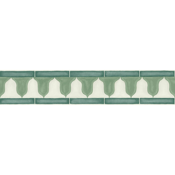 Zellige Border - Olive Green | Cole & Son