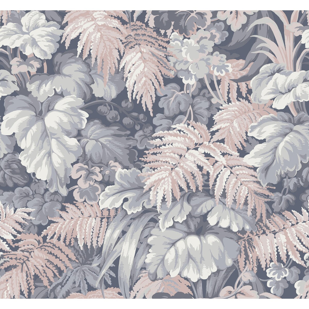 Royal Fernery - Slate Blue & Blush Pink Multi By Cole & Son | Cole & Son Martyn Lawrence Bullard | Botanical & Floral Wallcovering