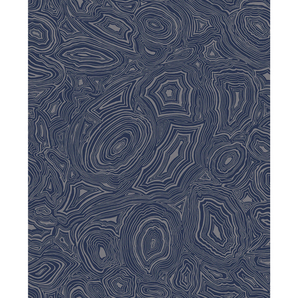 Malachite - Midnight/Silver Dark Blue By Cole & Son | Cole & Son Fornasetti Senza Tempo |  Wallcovering Print