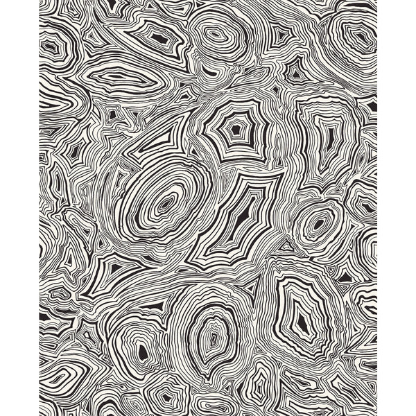Malachite - White/Black Black By Cole & Son | Cole & Son Fornasetti Senza Tempo |  Wallcovering Print