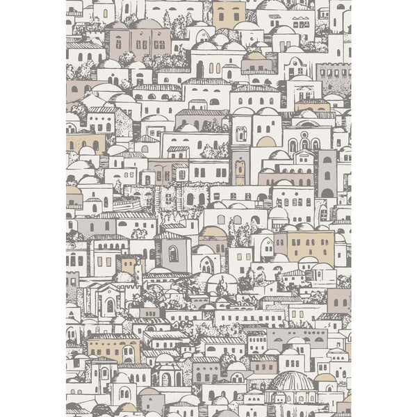 Mediterranea - White/Gilver White By Cole & Son | Cole & Son Fornasetti Senza Tempo |  Wallcovering Print