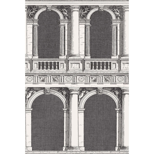 Procuratie - Black/White Black By Cole & Son | Cole & Son Fornasetti Senza Tempo |  Wallcovering Print