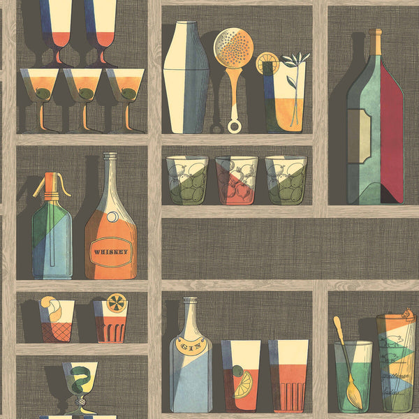 Cocktails - Multi Multi By Cole & Son | Cole & Son Fornasetti Senza Tempo |  Wallcovering Print