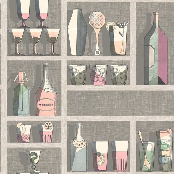 Cocktails - Pastel Multi By Cole & Son | Cole & Son Fornasetti Senza Tempo |  Wallcovering Print