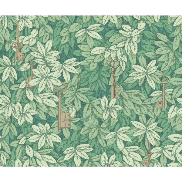Chiavi Segrete - Forest Green By Cole & Son | Cole & Son Fornasetti Senza Tempo |  Wallcovering Print