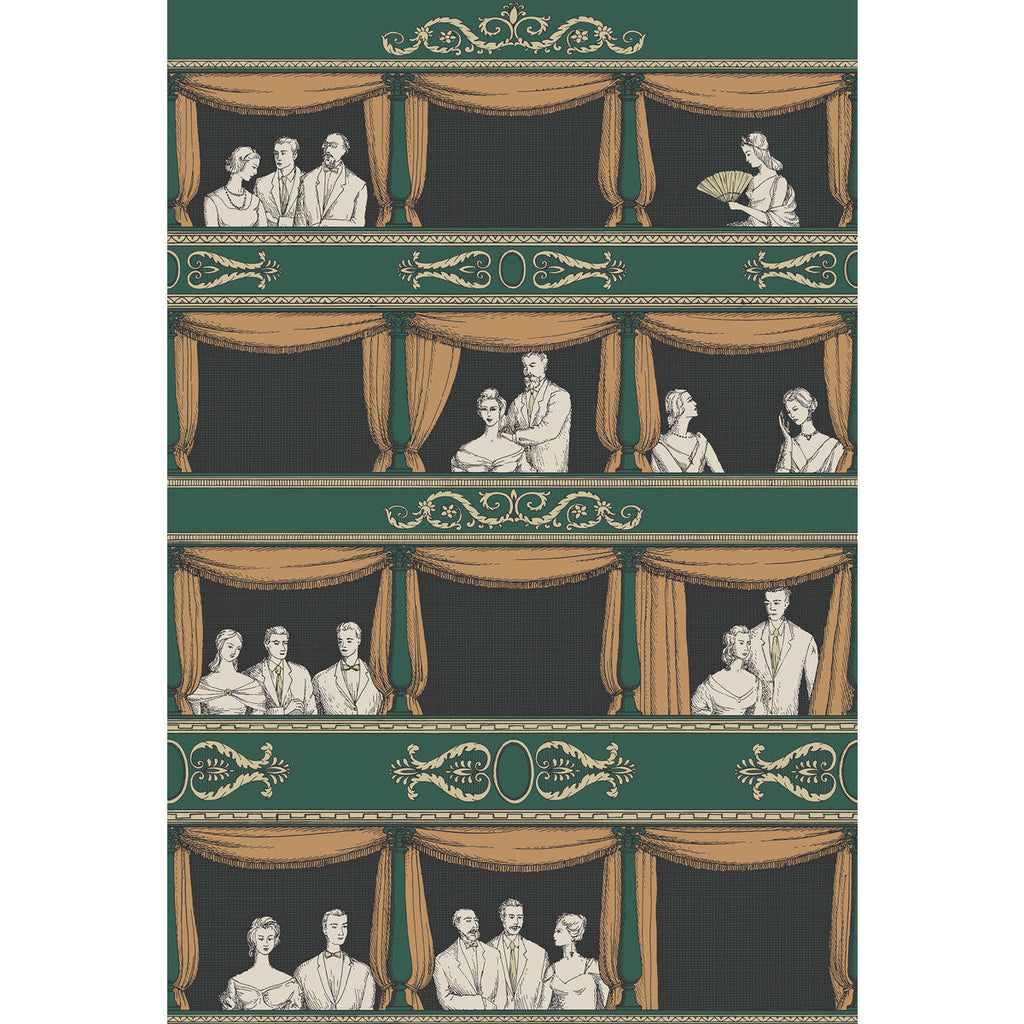 Teatro - Racing Car Green Multi By Cole & Son | Cole & Son Fornasetti |  Wallcovering Print