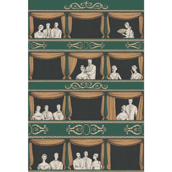 Teatro - Racing Car Green Multi By Cole & Son | Cole & Son Fornasetti |  Wallcovering Print