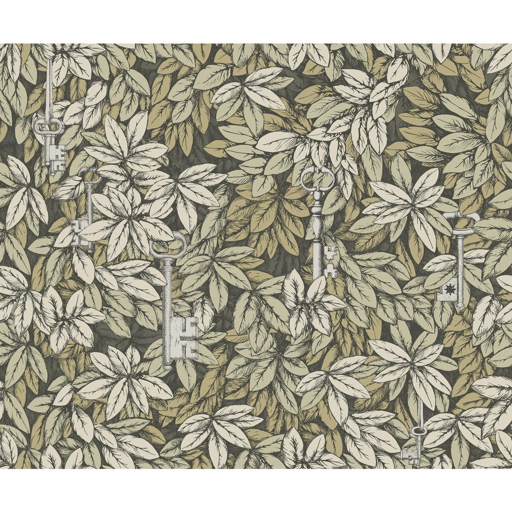 Chiavi Segrete - Gilver & Gold Gold By Cole & Son | Cole & Son Fornasetti |  Wallcovering Print