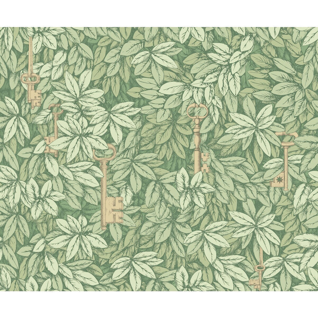 Chiavi Segrete - Olive Green By Cole & Son | Cole & Son Fornasetti |  Wallcovering Print