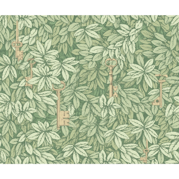 Chiavi Segrete - Olive Green By Cole & Son | Cole & Son Fornasetti |  Wallcovering Print