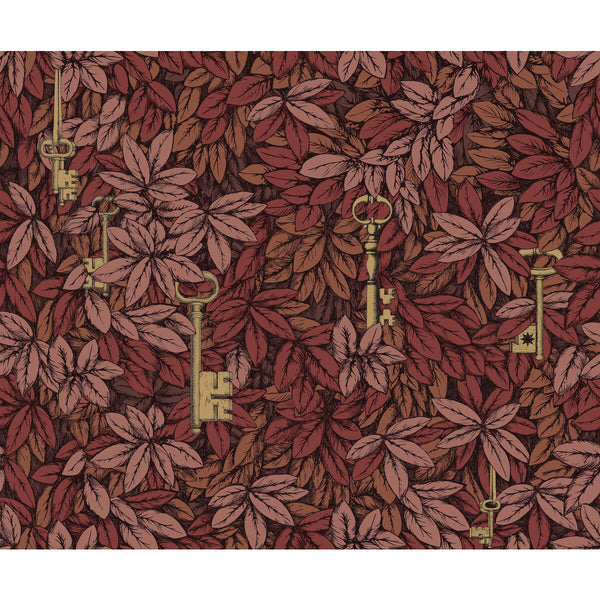 Chiavi Segrete - Autumnal Leaves Rust By Cole & Son | Cole & Son Fornasetti |  Wallcovering Print