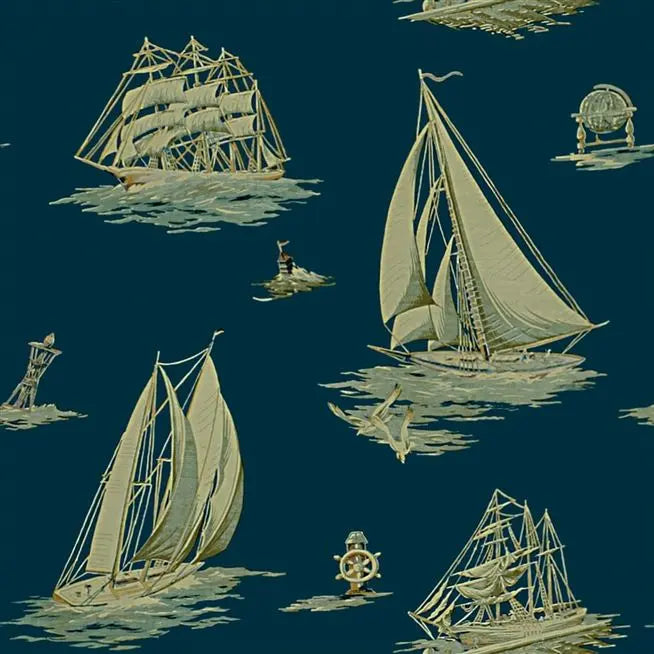 Down Easter Boats Atlantic Wallpaper | Ralph Lauren