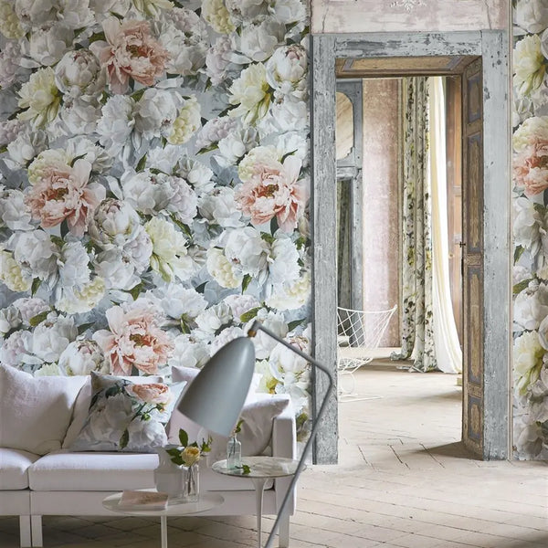 Peonia Grande Floral Panel   Wallpaper | Designers Guild Europe
