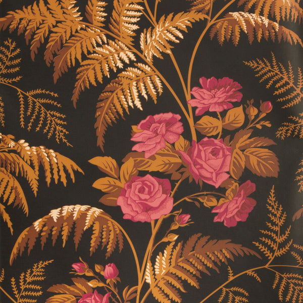 Rose - Cerise/B Orange/Black Multi By Cole & Son | Cole & Son Botanical Botanica |  Wallcovering Print