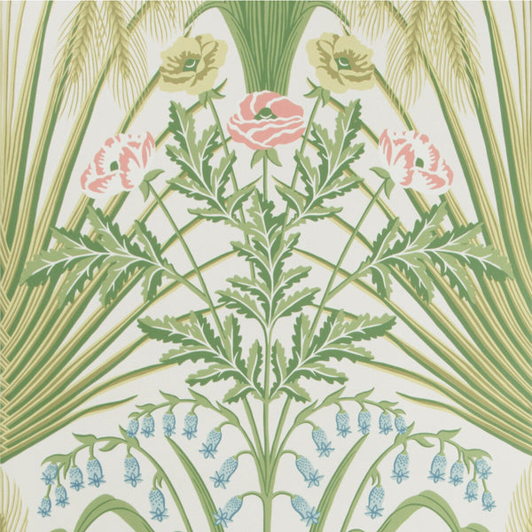 Bluebell - Spring Green/Crm Multi By Cole & Son | Cole & Son Botanical Botanica |  Wallcovering Print
