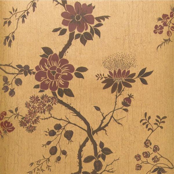 Camellia - Crimson/Mtl Gold Multi | Cole & Son