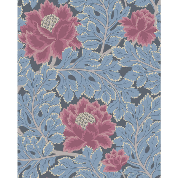 Aurora - Cerise/Cerulean Bl Multi By Cole & Son | Cole & Son Pearwood |Botanical & Floral  Wallcovering