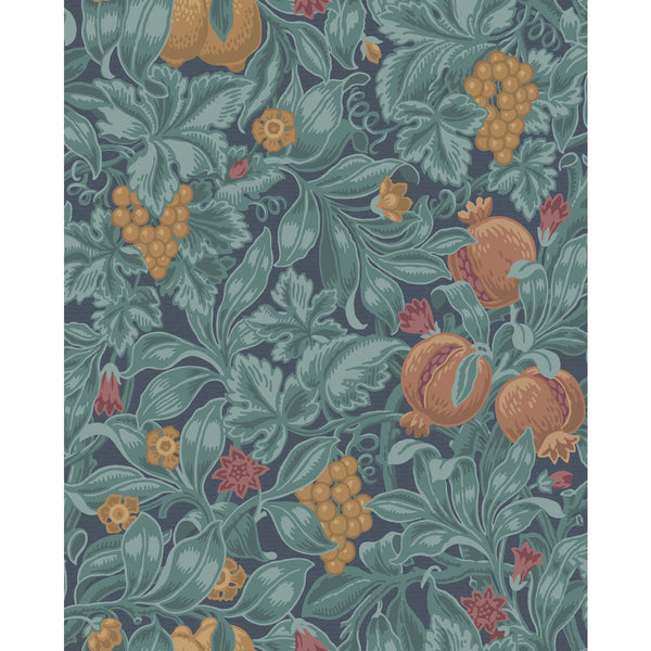 Vines Of Pomona - Oran/Teal Multi By Cole & Son | Cole & Son Pearwood |Botanical & Floral  Wallcovering