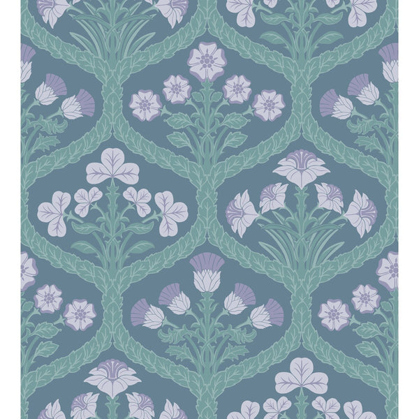 Floral Kingdom - Lilac/Teal Multi By Cole & Son | Cole & Son Pearwood |Botanical & Floral  Wallcovering