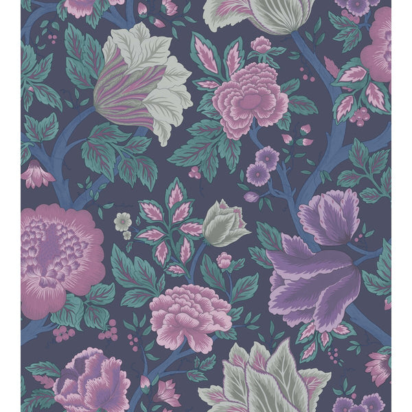 Midsummer Bloom - Mulb/Teal Multi By Cole & Son | Cole & Son Pearwood |Botanical & Floral  Wallcovering