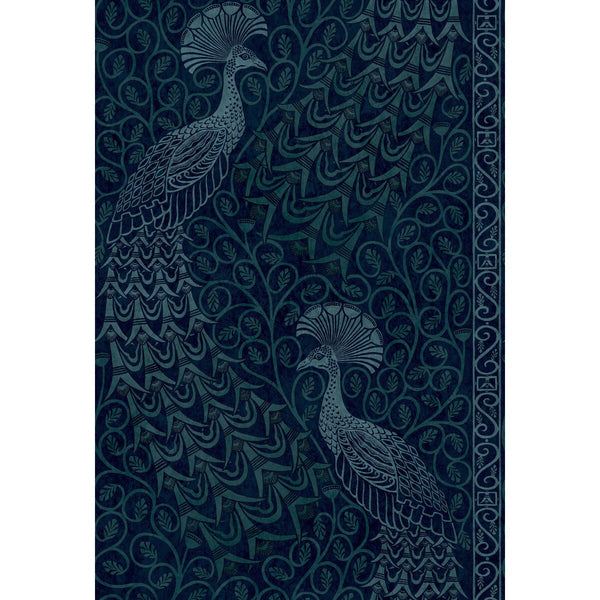 Pavo Parade - M Petrol/Ink Metallic By Cole & Son | Cole & Son Pearwood | Novelty Wallcovering